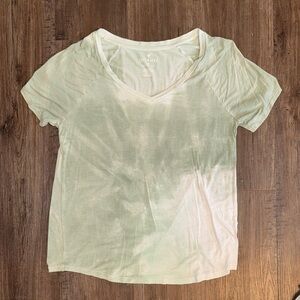 American Eagle Outfitters Light Green V-Neck Tee